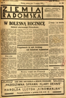 Ziemia Radomska, 1932, R. 5, nr 289