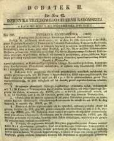 Dziennik Urzędowy Gubernii Radomskiej, 1848, nr 42, dod. II