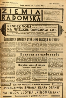 Ziemia Radomska, 1932, R. 5, nr 290