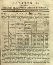 Dziennik Urzędowy Gubernii Radomskiej, 1848, nr 44, dod. II