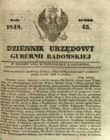 Dziennik Urzędowy Gubernii Radomskiej, 1848, nr 45