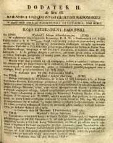Dziennik Urzędowy Gubernii Radomskiej, 1848, nr 46, dod. II