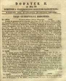 Dziennik Urzędowy Gubernii Radomskiej, 1848, nr 50, dod. II