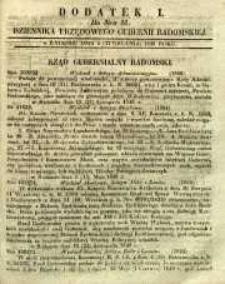 Dziennik Urzędowy Gubernii Radomskiej, 1848, nr 51, dod. I