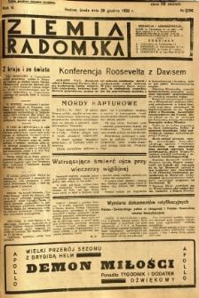 Ziemia Radomska, 1932, R. 5, nr 296