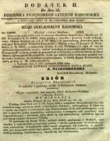 Dziennik Urzędowy Gubernii Radomskiej, 1848, nr 53, dod. II