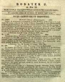 Dziennik Urzędowy Gubernii Radomskiej, 1849, nr 10, dod. II