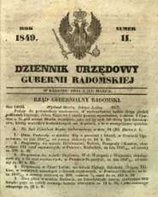 Dziennik Urzędowy Gubernii Radomskiej, 1849, nr 11