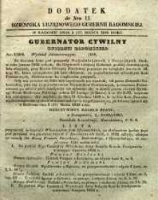 Dziennik Urzędowy Gubernii Radomskiej, 1849, nr 11, dod.