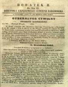 Dziennik Urzędowy Gubernii Radomskiej, 1849, nr 12, dod. II