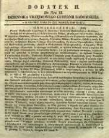 Dziennik Urzędowy Gubernii Radomskiej, 1849, nr 13, dod. II