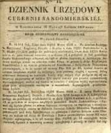 Dziennik Urzędowy Gubernii Sandomierskiej, 1839, nr 14