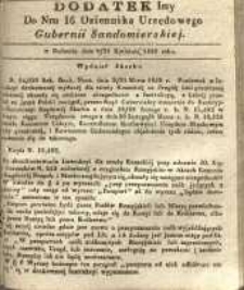 Dziennik Urzędowy Gubernii Sandomierskiej, 1839, nr 16, dod.