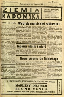 Ziemia Radomska, 1933, R. 6, nr 4