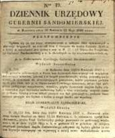 Dziennik Urzędowy Gubernii Sandomierskiej, 1839, nr 19