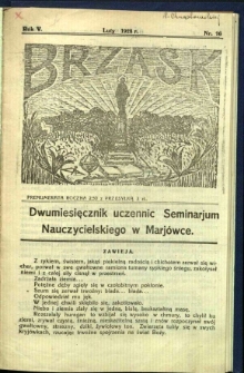 Brzask: Dwumiesięcznik uczennic Seminarium Nauczycielskiego w Mari&oacute;wce, 1928, R. 5, nr 16