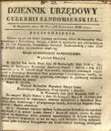 Dziennik Urzędowy Gubernii Sandomierskiej, 1839, nr 23