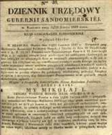 Dziennik Urzędowy Gubernii Sandomierskiej, 1839, nr 30