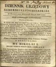 Dziennik Urzędowy Gubernii Sandomierskiej, 1839, nr 31