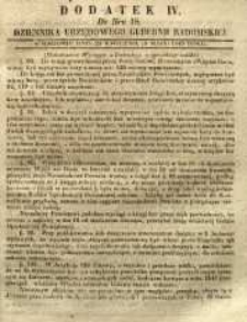 Dziennik Urzędowy Gubernii Radomskiej, 1849, nr 18, dod. IV