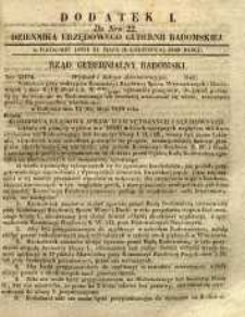 Dziennik Urzędowy Gubernii Radomskiej, 1849, nr 22, dod. I