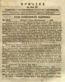 Dziennik Urzędowy Gubernii Radomskiej, 1849, nr 23, dod.