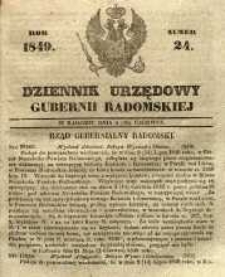 Dziennik Urzędowy Gubernii Radomskiej, 1849, nr 24