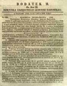 Dziennik Urzędowy Gubernii Radomskiej, 1849, nr 28, dod. II