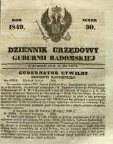 Dziennik Urzędowy Gubernii Radomskiej, 1849, nr 30