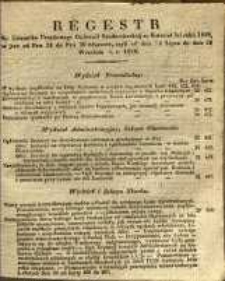Regestr do Dziennika Urzędowego Gubernii Sandomierskiej za Kwartał 3ci roku 1839, to jest: Od Nru 28 do Nru 39 włącznie, czyli od dnia 14 Lipca do dnia 29 Września t. r. 1839