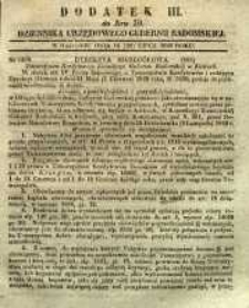 Dziennik Urzędowy Gubernii Radomskiej, 1849, nr 30, dod. III