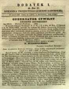 Dziennik Urzędowy Gubernii Radomskiej, 1849, nr 31, dod. I