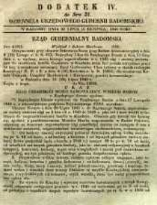 Dziennik Urzędowy Gubernii Radomskiej, 1849, nr 31, dod. IV
