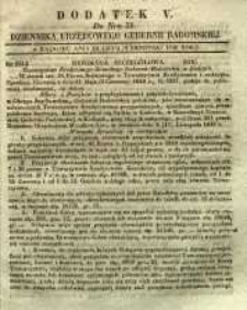 Dziennik Urzędowy Gubernii Radomskiej, 1849, nr 31, dod. V