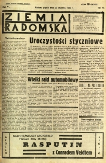 Ziemia Radomska, 1933, R. 6, nr 16