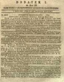Dziennik Urzędowy Gubernii Radomskiej, 1849, nr 33, dod. I