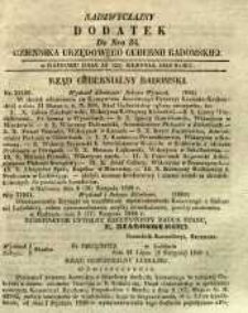 Dziennik Urzędowy Gubernii Radomskiej, 1849, nr 34, dod. nadzwyczajny