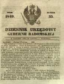 Dziennik Urzędowy Gubernii Radomskiej, 1849, nr 35