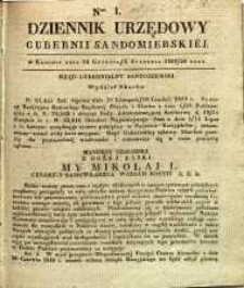 Dziennik Urzędowy Gubernii Sandomierskiej, 1840, nr 1