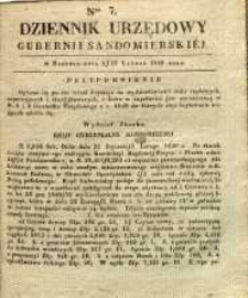 Dziennik Urzędowy Gubernii Sandomierskiej, 1840, nr 7