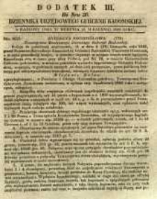 Dziennik Urzędowy Gubernii Radomskiej, 1849, nr 36, dod. III