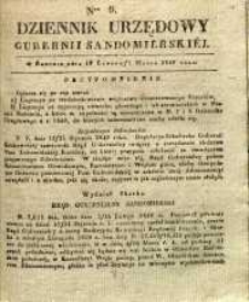 Dziennik Urzędowy Gubernii Sandomierskiej, 1840, nr 9