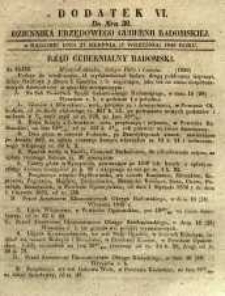 Dziennik Urzędowy Gubernii Radomskiej, 1849, nr 36, dod. VI