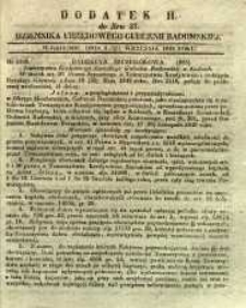 Dziennik Urzędowy Gubernii Radomskiej, 1849, nr 37, dod. II