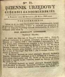 Dziennik Urzędowy Gubernii Sandomierskiej, 1840, nr 18