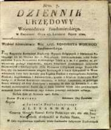Dziennik Urzędowy Województwa Sandomierskiego, 1822, nr 7