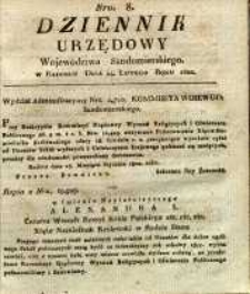 Dziennik Urzędowy Województwa Sandomierskiego, 1822, nr 8