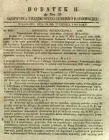 Dziennik Urzędowy Gubernii Radomskiej, 1849, nr 38, dod. II
