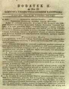 Dziennik Urzędowy Gubernii Radomskiej, 1849, nr 38, dod. II
