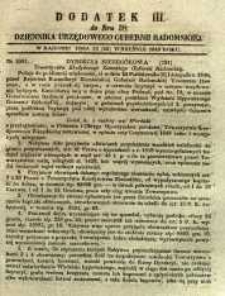 Dziennik Urzędowy Gubernii Radomskiej, 1849, nr 38, dod. III